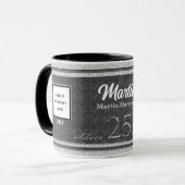 Mug Logo d'entreprise du 25e anniversaire de l'argent (Devant gauche)