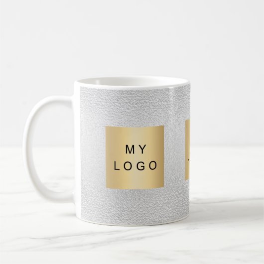 Mug Logo d'entreprise en argent (Gauche)