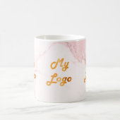Mug Logo d'entreprise en marbre rose (Centre)