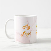 Mug Logo d'entreprise en marbre rose (Gauche)