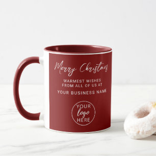 Mug Logo d'entreprise Joyeux Noël moderne personnalisé