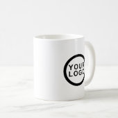 Mug Logo d'entreprise Marque professionnelle Blanc (Devant droit)