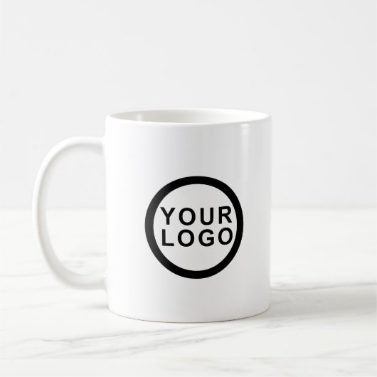 Mug Logo d'entreprise Marque professionnelle Blanc (Gauche)