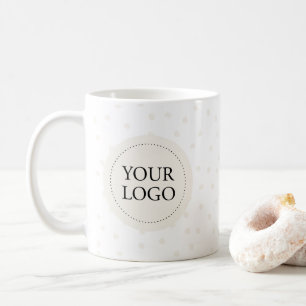 Mug Logo d'entreprise minime simple ivoire personnalis