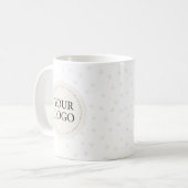 Mug Logo d'entreprise minime simple ivoire personnalis (Devant gauche)