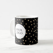 Mug Logo d'entreprise Motif simple Black & Gold Person (Devant gauche)