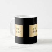 Mug Logo d'entreprise noir (Devant gauche)