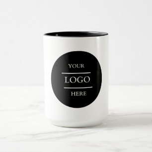 Mug Logo d'entreprise noir personnalisé Marque de café