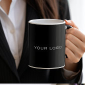 Mug Logo d'entreprise noir rectangulaire