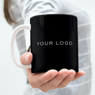 Mug Logo d'entreprise noir rectangulaire