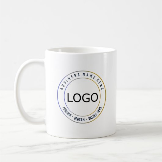 Mug Logo d'entreprise, nom et slogan (Gauche)