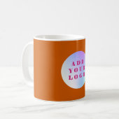 Mug Logo d'entreprise orange brûlé (Devant gauche)