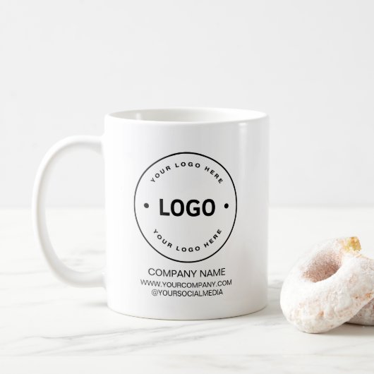 Mug Logo d'entreprise personnalisé (Avec donut)