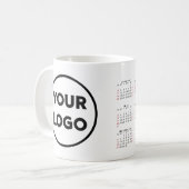 Mug Logo d'entreprise personnalisé Calendrier 2026 (Devant gauche)