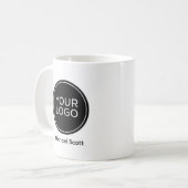 Mug Logo d'entreprise personnalisé et nom de l'employé (Devant gauche)