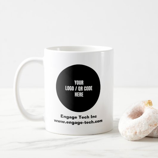 Mug Logo d'entreprise personnalisé | Nom | Design mode (Avec donut)