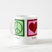 Mug Logo d'entreprise personnalisé Peace Love (Devant gauche)