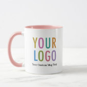 Mug Logo d'entreprise personnalisé Pink Two Tone Emplo (Gauche)