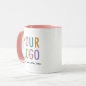 Mug Logo d'entreprise personnalisé Pink Two Tone Emplo (Devant gauche)