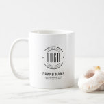 Mug Logo d'entreprise personnalisée moderne marque com<br><div class="desc">Logo personnalisé moderne entreprise marque de café en blanc</div>