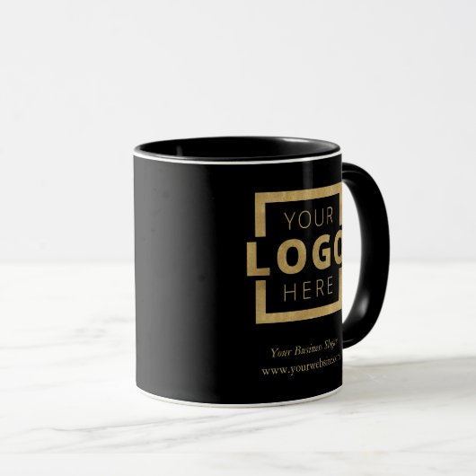 Mug Logo d'entreprise promotionnel personnalisé en or (Devant droit)