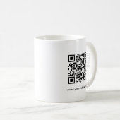 Mug Logo d'entreprise QR Code Scan Me Modern Simple (Devant droit)