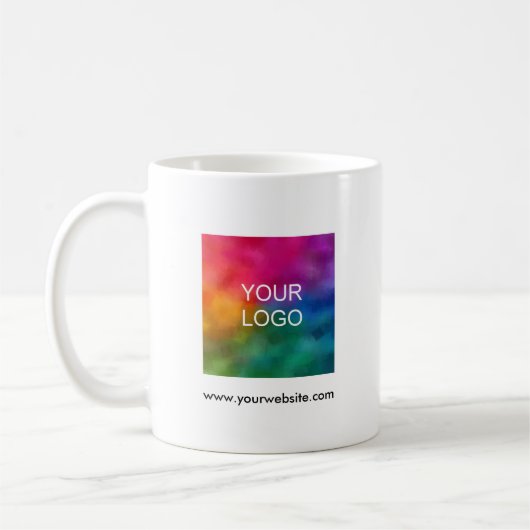 Mug Logo d'entreprise QR Code Scan Me Modern Simple (Gauche)