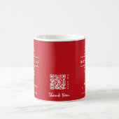Mug Logo d'entreprise QR Red Christmas Chic Snowflake  (Centre)