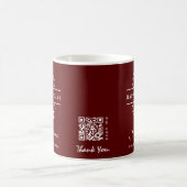 Mug Logo d'entreprise QR Red Christmas Chic Snowflake (Centre)