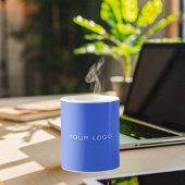 Mug Logo d'entreprise rectangulaire bleu royal