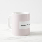 Mug Logo d'entreprise rectangulaire rose blush (Devant gauche)