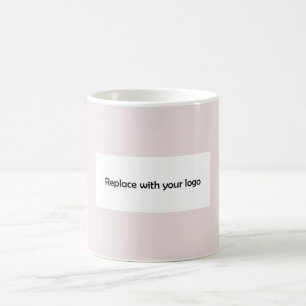 Mug Logo d'entreprise rectangulaire rose blush