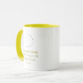 Mug Logo d'entreprise rond promotionnel Combo jaune (Devant gauche)