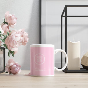 Mug Logo d'entreprise   Rose professionnel moderne