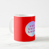 Mug Logo d'entreprise rouge (Devant gauche)