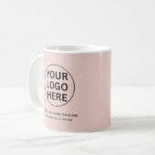 Mug Logo d'entreprise simple et texte promotionnel ros (Devant gauche)
