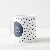 Mug Logo d'entreprise simple Navy minimum personnalisé (Devant gauche)