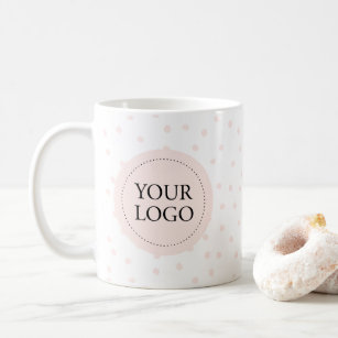 Mug Logo d'entreprise simple rose minimaliste personna