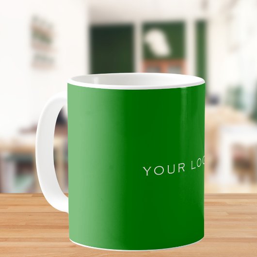 Mug Logo d'entreprise vert forêt rectangulaire