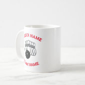 Mug Logo d'équipe de bowling personnalisable (Devant gauche)