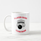 Mug Logo d'équipe de bowling personnalisable (Gauche)