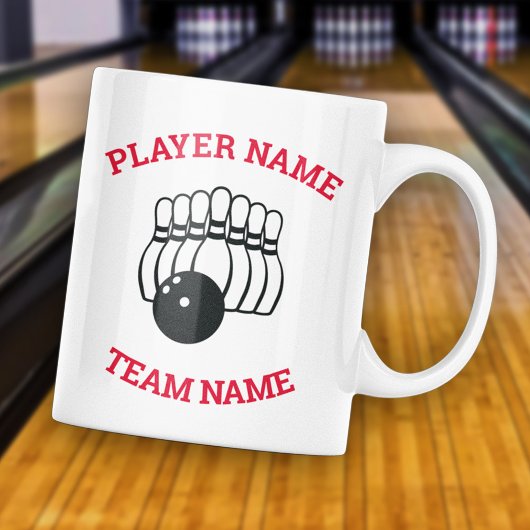 Mug Logo d'équipe de bowling personnalisable