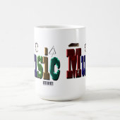 Mug Logo D'Image De Musique Avec Instruments, (Centre)