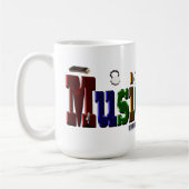 Mug Logo D'Image De Musique Avec Instruments, (Gauche)