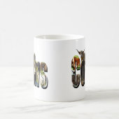Mug Logo D'Image De Vaches Fabriqué Avec Des Images De (Centre)