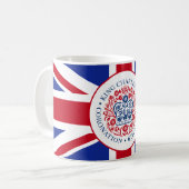 Mug Logo du couronnement royal du roi Charles III Patr (Devant gauche)