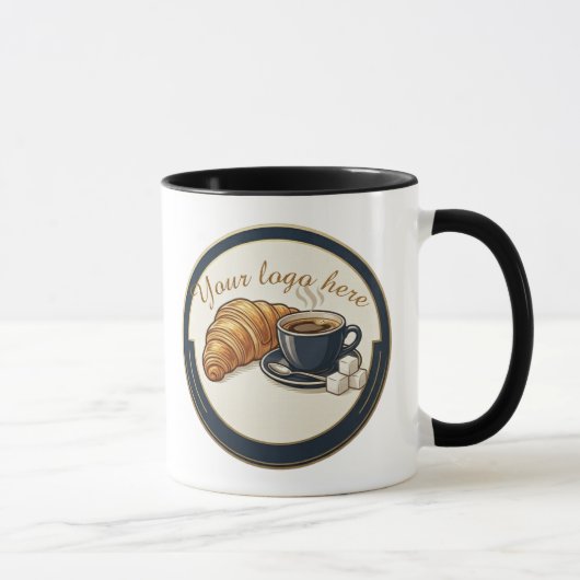 Mug Logo du Croissant du Custom Cafe (Droite)