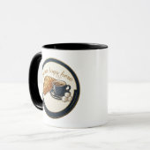 Mug Logo du Croissant du Custom Cafe (Devant gauche)