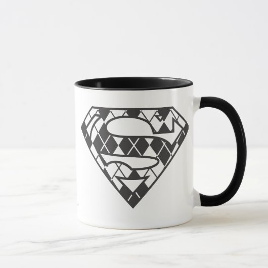 Mug Logo du Jacquard noir Supergirl (Droite)