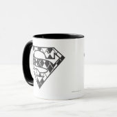 Mug Logo du Jacquard noir Supergirl (Devant gauche)